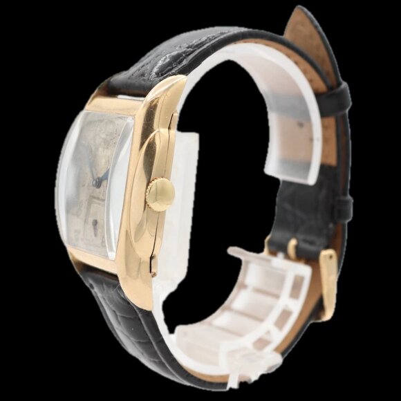 Vintage Elgin Rectangular Men's Mechanical Wristwatch 525 USA 14k Gold Filled - Picture 5 of 5